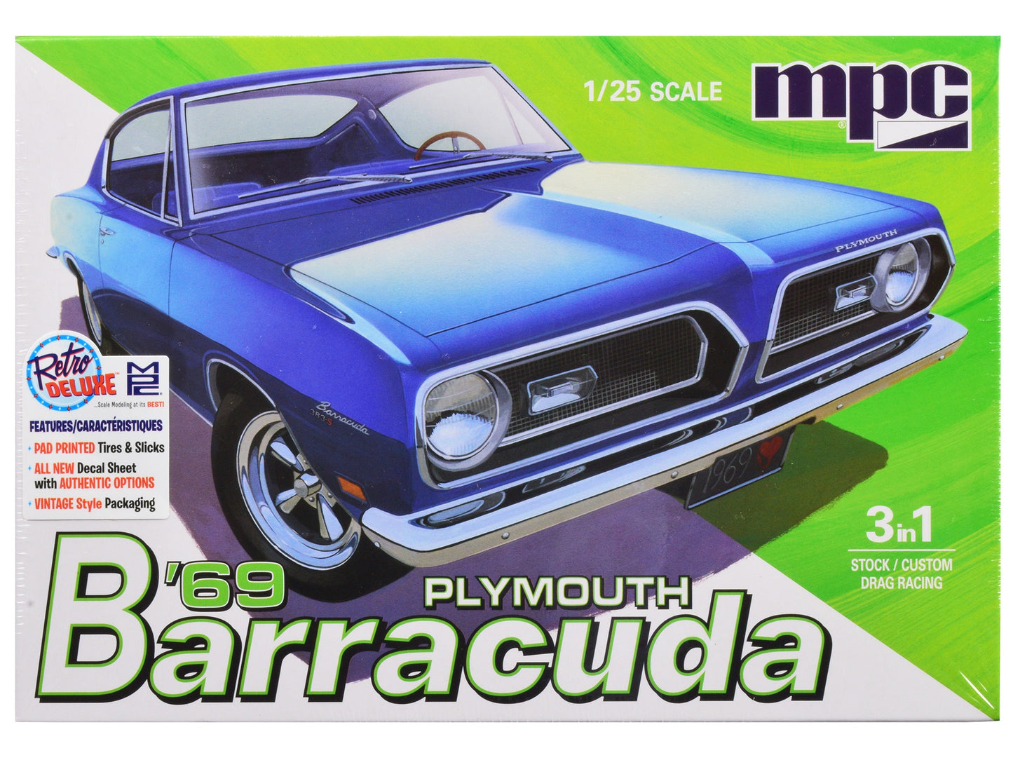 Skill 2 Model Kit 1969 Plymouth Barracuda 3-in-1 Kit 1/25 Scale - Premium Plymouth Models from MPC - Just $54.99! Shop now at Rapidvehicles