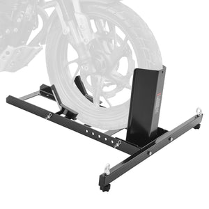 VEVOR Motorcycle Wheel Chock Upright, 1800 lbs Capacity, Heavy-duty Steel Motorcycle Front Wheel Stand with 6 Adjustable Holes, For 15"-22" Off-Road Motorcycles, Standard Motorcycles - Premium Motorcycle Wheel Chock from VEVOR - Just $104.33! Shop now at Rapidvehicles