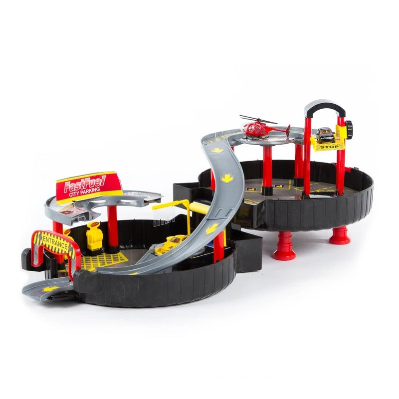 WOOPIE Track Car Parking Foldable Tire Helicopter + 2 Cars - Premium  from Rapidvehicles - Just $26.99! Shop now at Rapidvehicles