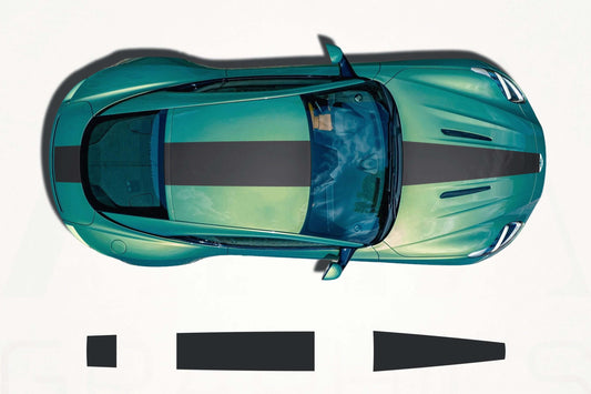 Aston Martin DB12 Center Racing Stripes – Premium Vinyl Decal Kit