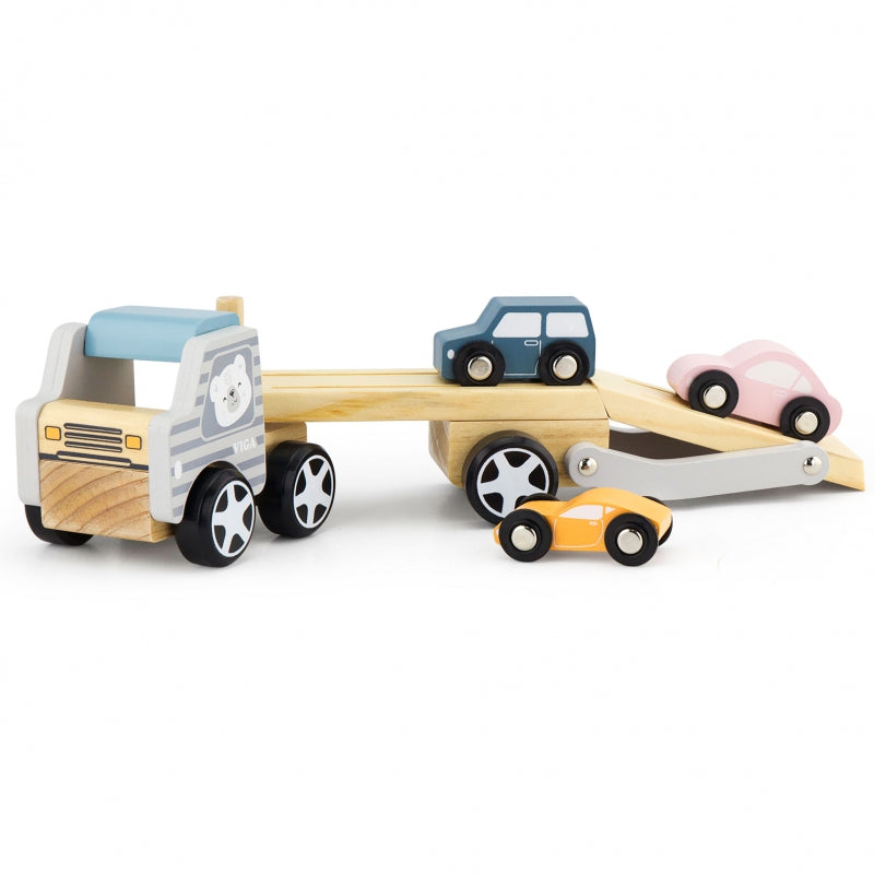 VIGA Wooden trailer with PolarB cars - Premium  from Rapidvehicles - Just $23.99! Shop now at Rapidvehicles