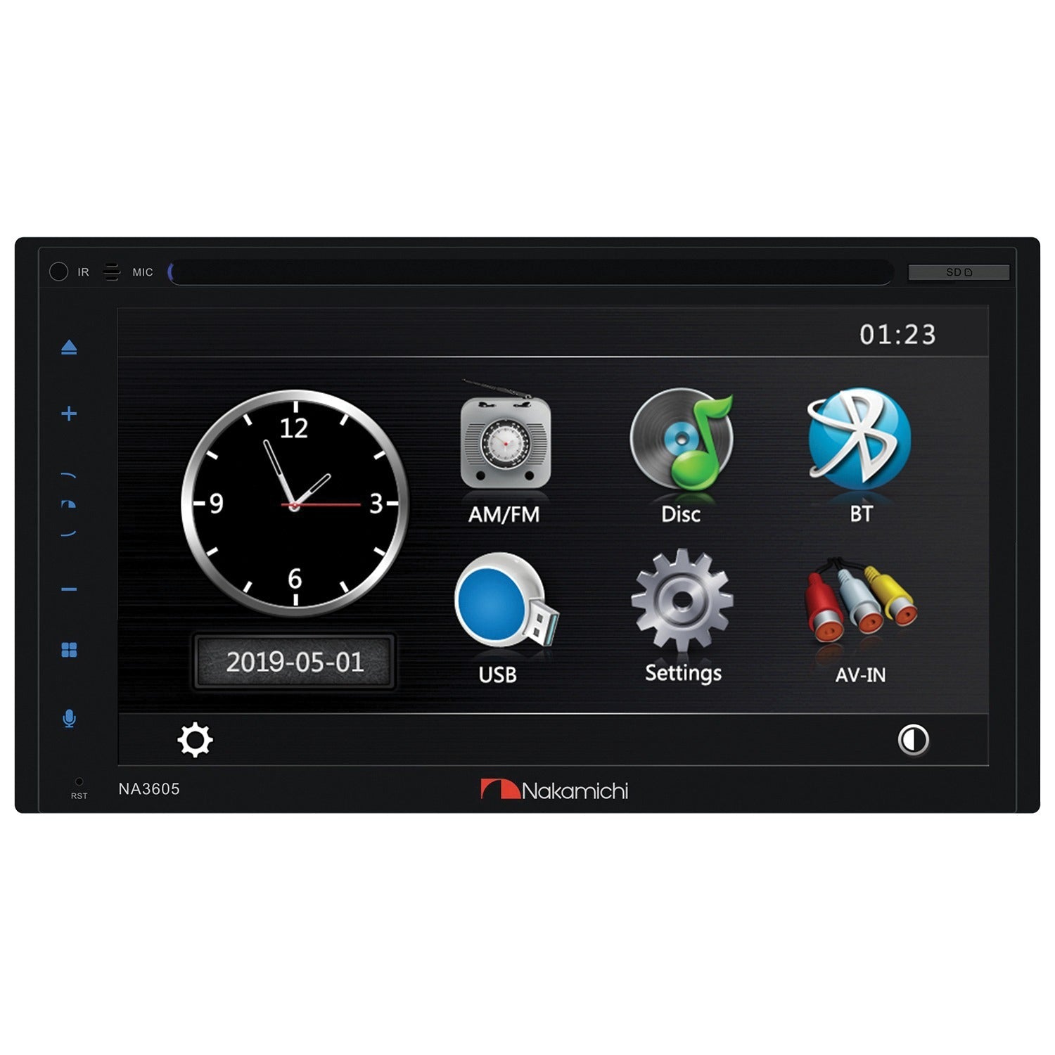 Nakamichi NM-NA3605 6.8-Inch WVGA Double-DIN In-Dash DVD Receiver with Apple CarPlay, Android Auto, and Bluetooth - Premium Car Stereos from NAKAMICHI(R) - Just $380.99! Shop now at Rapidvehicles