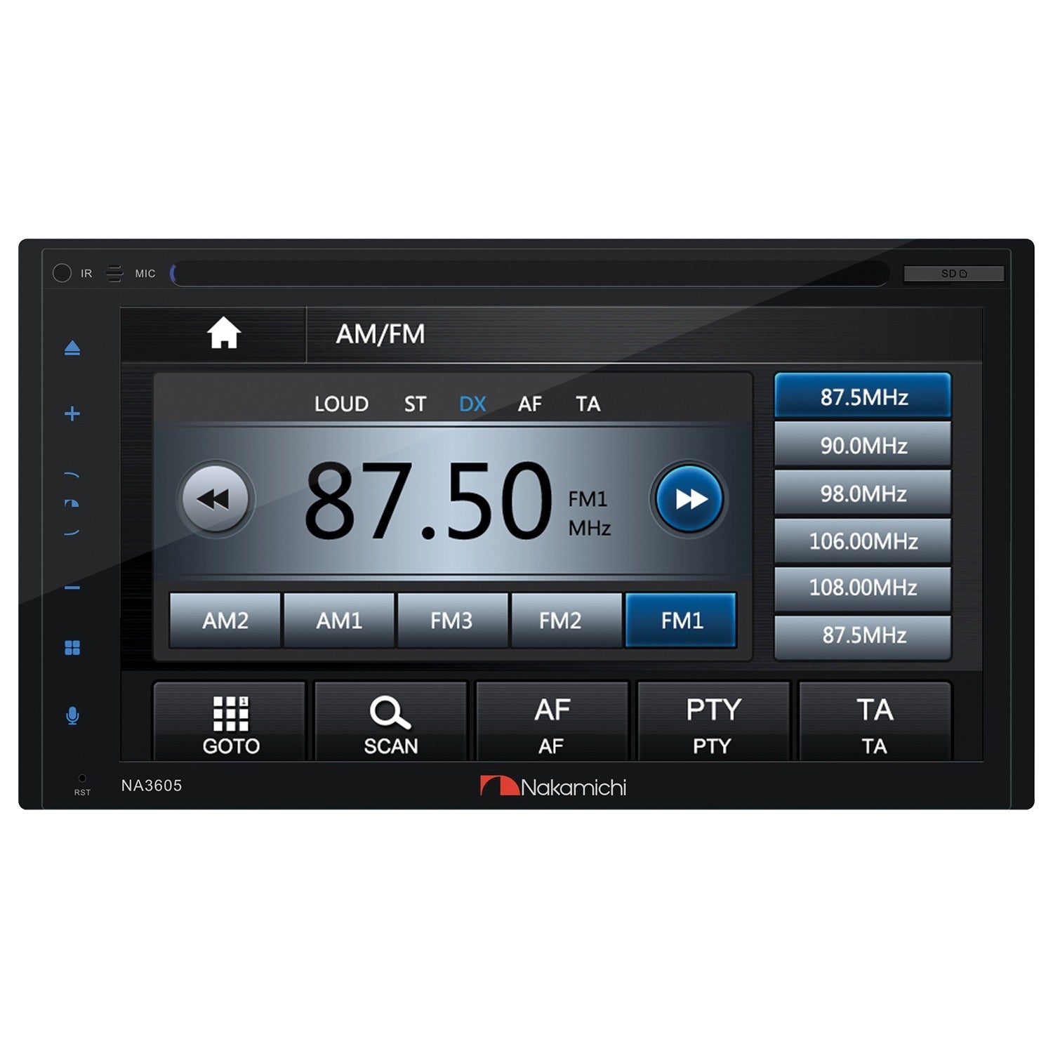 Nakamichi NM-NA3605 6.8-Inch WVGA Double-DIN In-Dash DVD Receiver with Apple CarPlay, Android Auto, and Bluetooth - Premium Car Stereos from NAKAMICHI(R) - Just $380.99! Shop now at Rapidvehicles