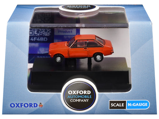 Ford Escort Mk2 RHD (Right Hand Drive) Carnival Red 1/148 (N) Scale Diecast Model Car by Oxford Diecast free shipping USA