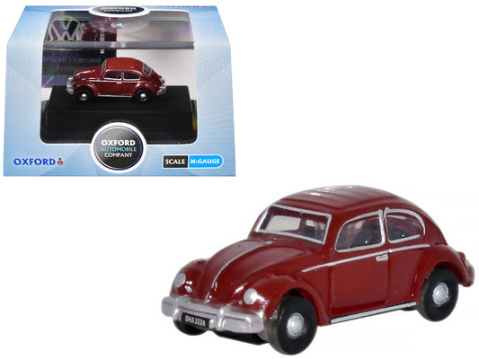 Volkswagen Beetle Ruby Red 1/148 (N) Scale Diecast Model Car by Oxford Diecast - Use code SHOPAPP15 to get 15 percent off