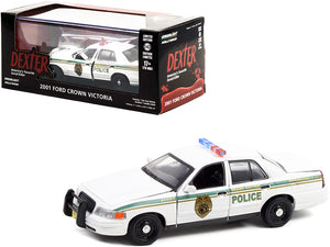 2001 Ford Crown Victoria Police Interceptor White "Miami Metro Police Department" "Dexter" (2006-2013) TV Series 1/43 Diecast Model Car by Greenlight - Premium  from Rapidvehicles - Just $40.99! Shop now at Rapidvehicles