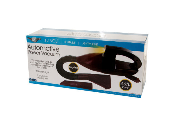 Automotive Power Vacuum with Work Light ( Case of 1 ) - Premium Auto Care & Maintenance from Rapidvehicles - Just $33.99! Shop now at Rapidvehicles