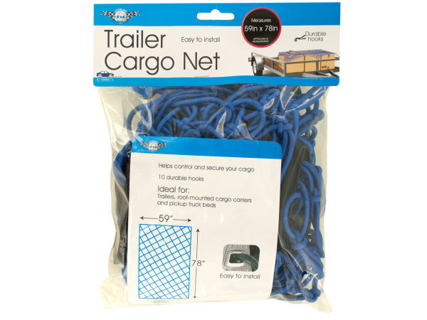 Trailer Cargo Net with Hooks ( Case of 1 ) - Premium Auto Interior Accessories from Rapidvehicles - Just $34.99! Shop now at Rapidvehicles