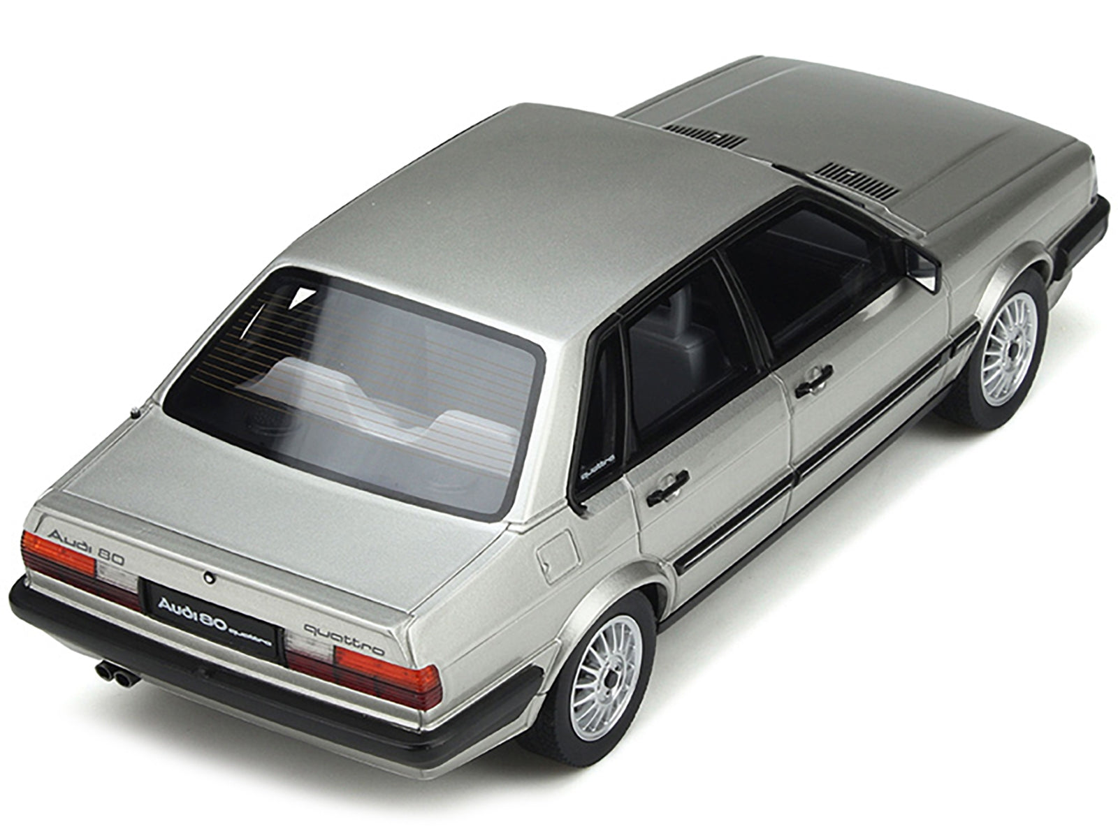 1983 Audi 80 Quattro Zermatt Silver Metallic with Black Stripes - Premium Audi Models from GT Spirit - Just $188.09! Shop now at Rapidvehicles