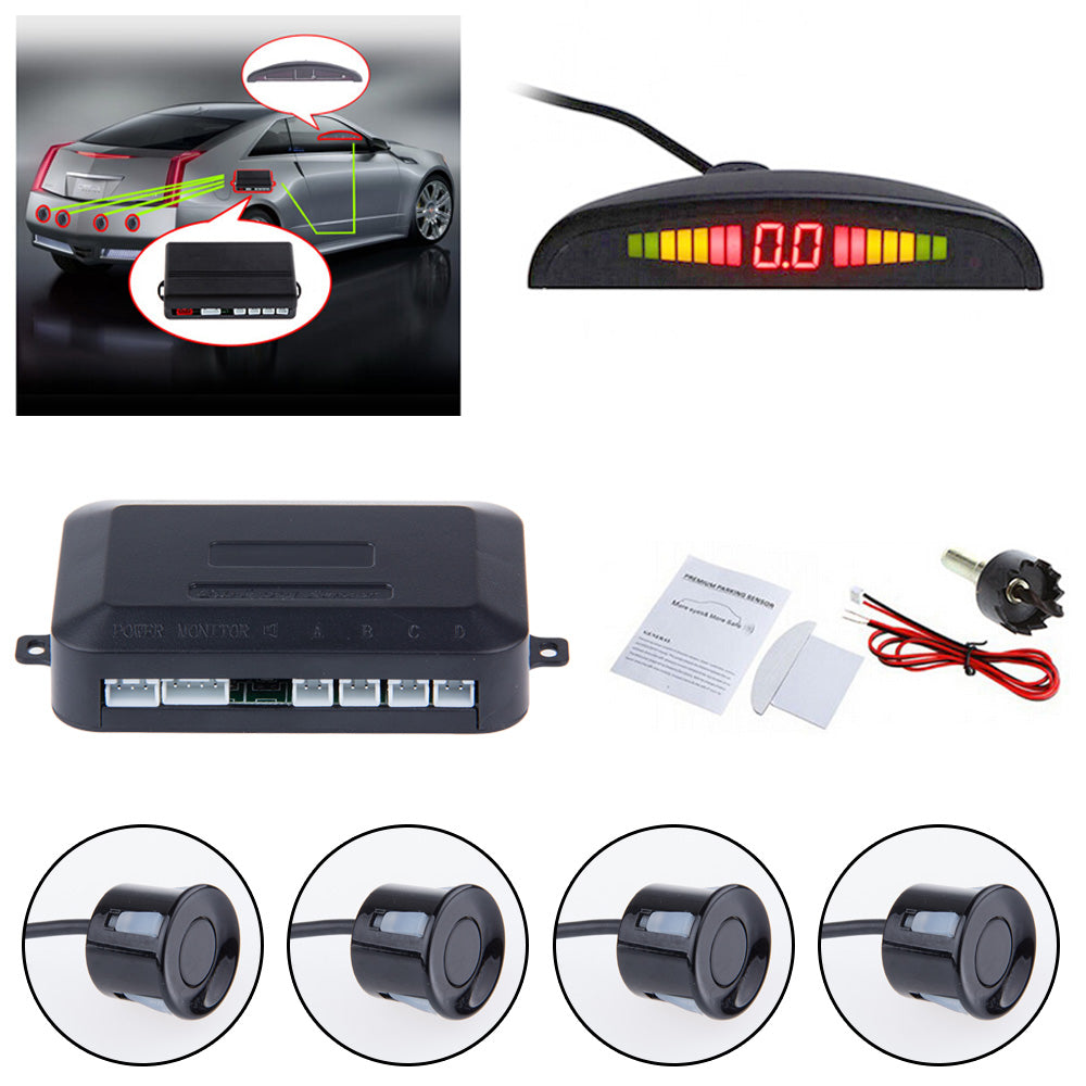 Universal Car LED Parking Sensor 4 Sensors system - Premium Bath & Beauty from Teal Simba - Just $18.99! Shop now at Rapidvehicles