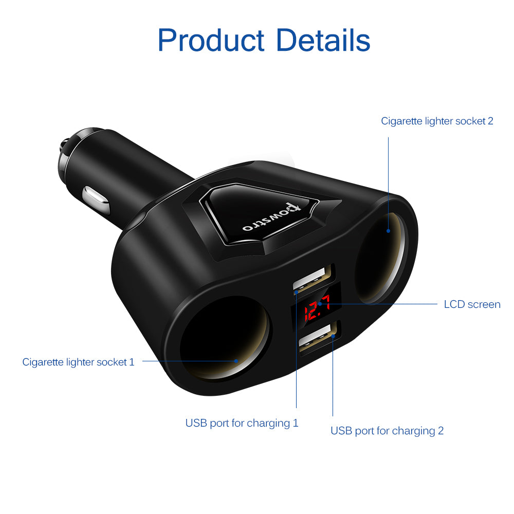 3.1A Dual USB Car Charger  Cigarette Lighter - Premium Bath & Beauty from Teal Simba - Just $15.99! Shop now at Rapidvehicles