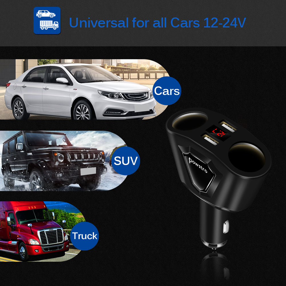 3.1A Dual USB Car Charger  Cigarette Lighter - Premium Bath & Beauty from Teal Simba - Just $15.99! Shop now at Rapidvehicles