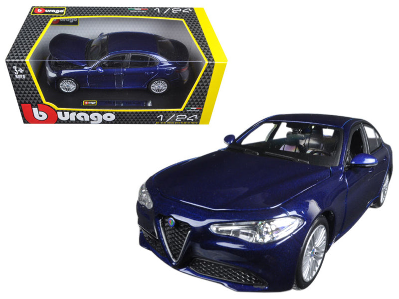 2016 Alfa Romeo Giulia Dark Blue Metallic 1/24 Diecast Model Car - Premium  from Rapidvehicles - Just $38.99! Shop now at Rapidvehicles