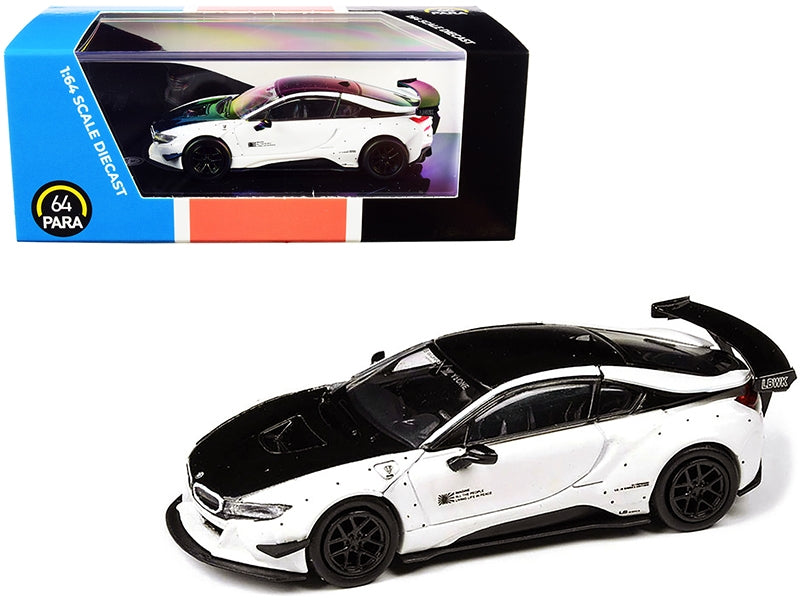 BMW i8 Liberty Walk White and Black 1/64 Diecast Model Car by - Premium BMW Models from Paragon - Just $39.99! Shop now at Rapidvehicles