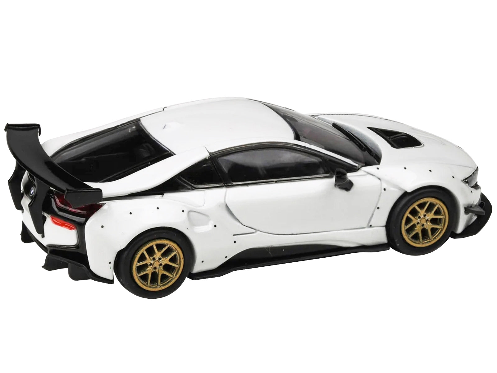 BMW i8 Liberty Walk White with Gold Wheels 1/64 Diecast Model Car by Paragon Models - Premium BMW Models from Paragon - Just $30.99! Shop now at Rapidvehicles