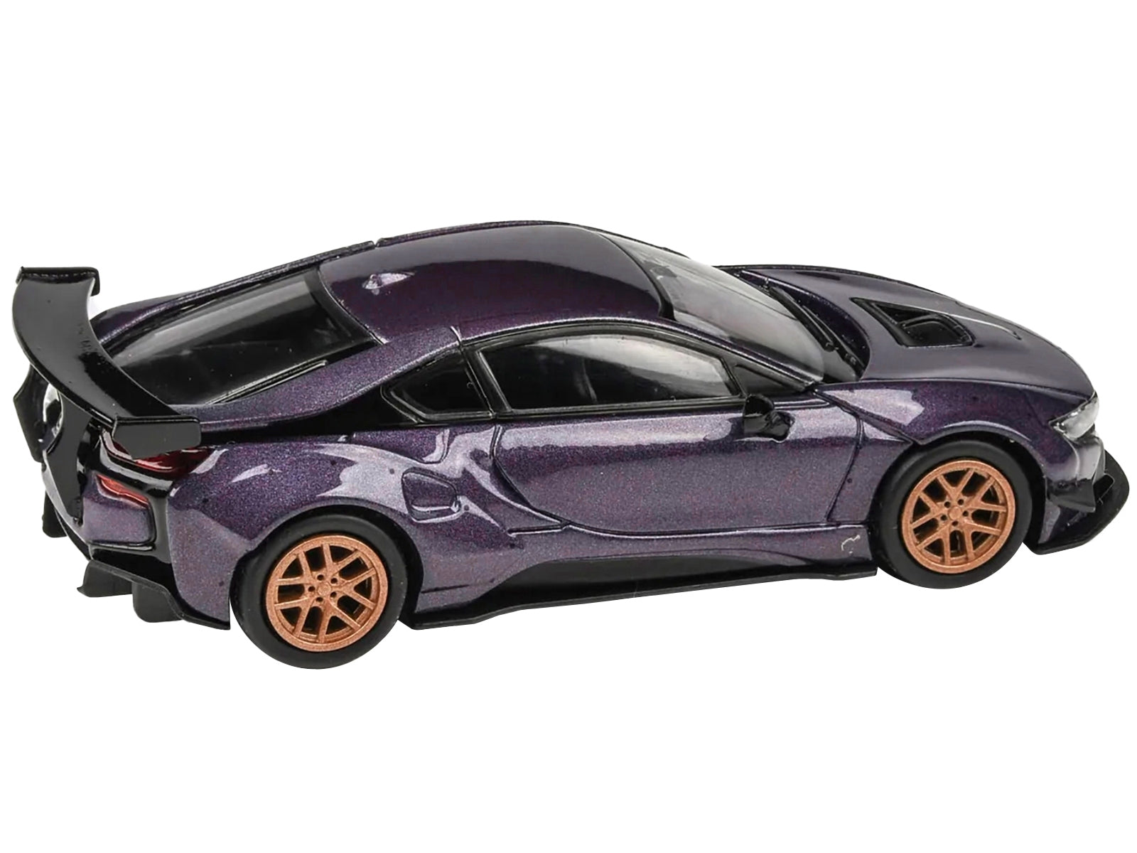 BMW i8 Liberty Walk Twilight Purple Metallic with Gold Wheels 1/64 Diecast Model Car by Paragon Models - Premium BMW Models from Paragon - Just $30.99! Shop now at Rapidvehicles