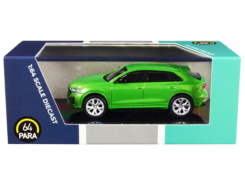 Audi RS Q8 Java Green Metallic 1/64 Diecast Model Car by Paragon free shipping USA
