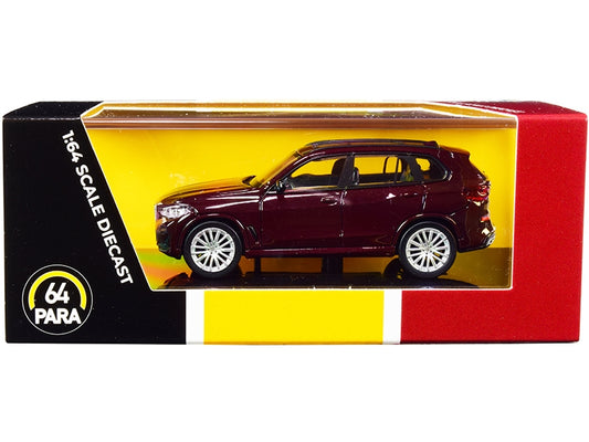 BMW X5 (G05) with Sunroof Ametrine Red Metallic 1/64 Diecast