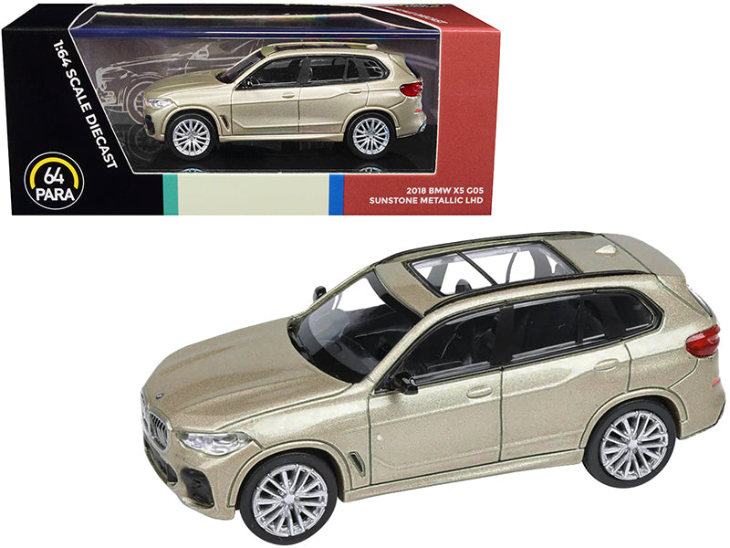 2018 BMW X5 G05 with Sunroof Sunstone Gold Metallic 1/64 Diecast Model Car by Paragon Models free shipping USA