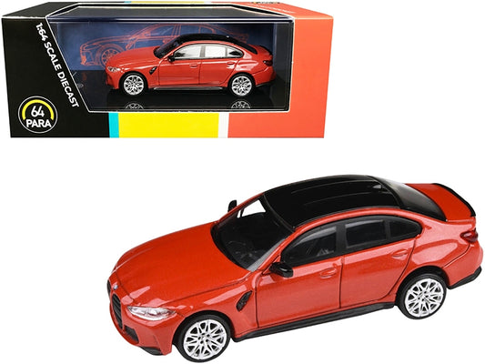 BMW M3 (G80) Toronto Red Metallic with Black Top 1/64 Diecast - Premium BMW Models from Paragon - Just $36.89! Shop now at Rapidvehicles