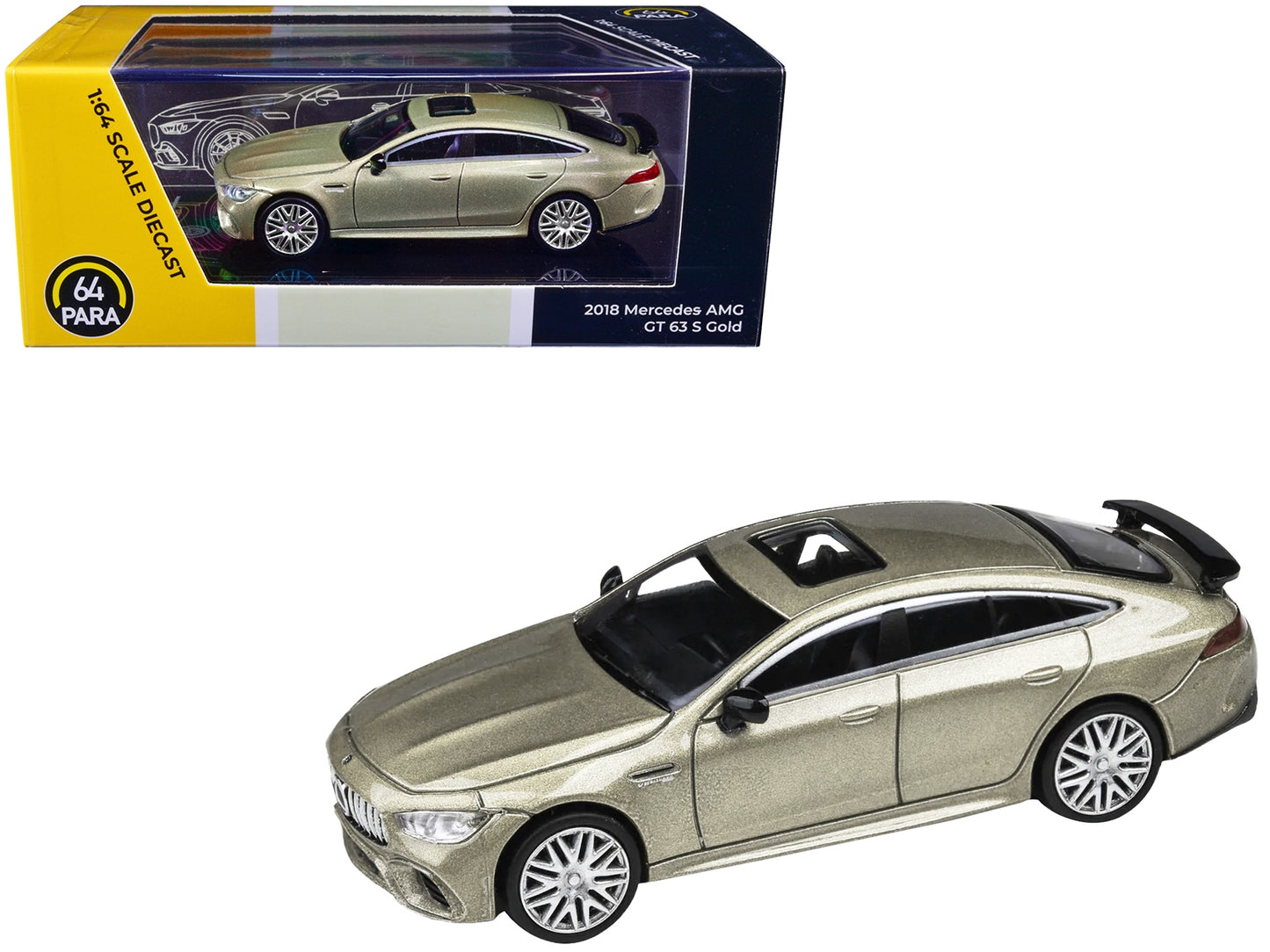 2018 Mercedes-AMG GT 63 S Kalahari Gold Metallic 1/64 Diecast - Premium Mercedes Models from Paragon - Just $39.59! Shop now at Rapidvehicles