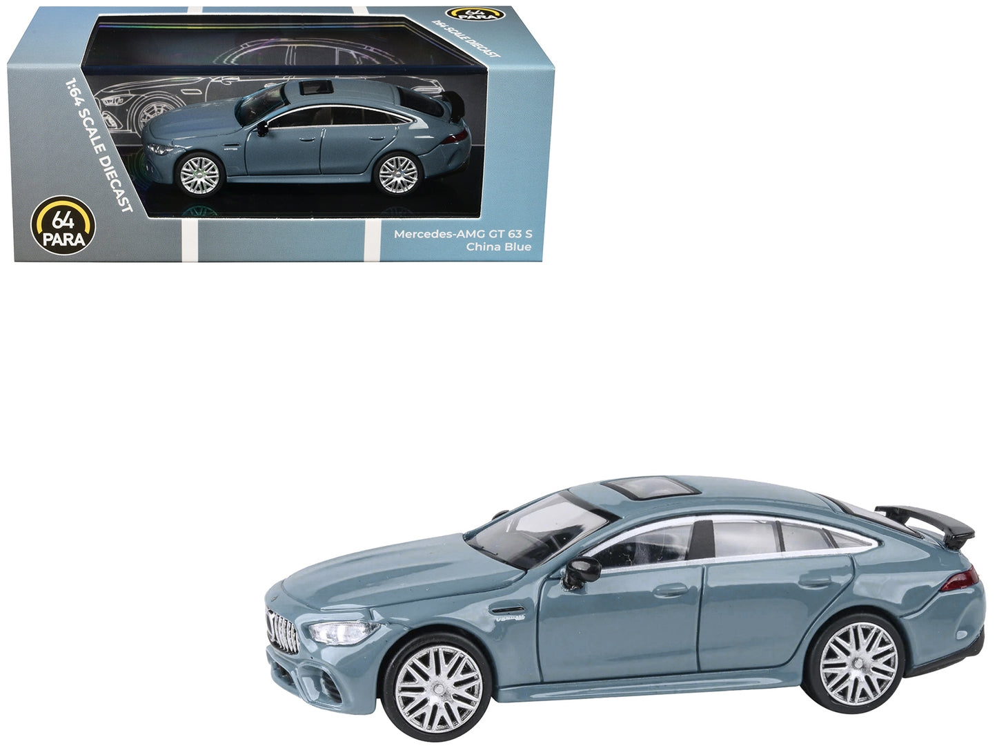 Mercedes-AMG GT 63 S China Blue with Sunroof 1/64 Diecast Model - Premium Mercedes Models from Paragon - Just $41.39! Shop now at Rapidvehicles