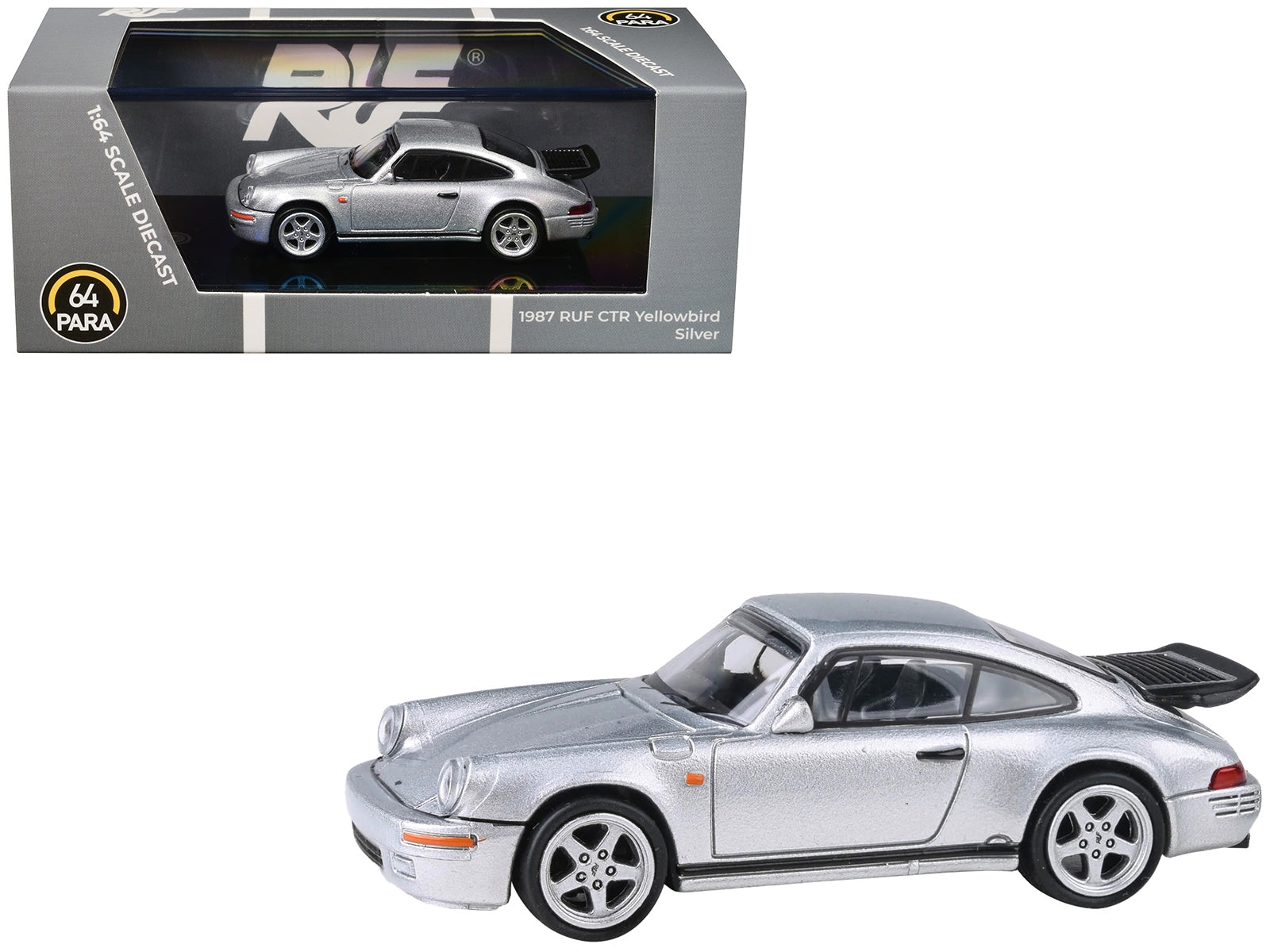 1987 RUF CTR Yellowbird Silver Metallic 1/64 Diecast Model Car by Paragon Models - Premium Other from Paragon - Just $37.19! Shop now at Rapidvehicles