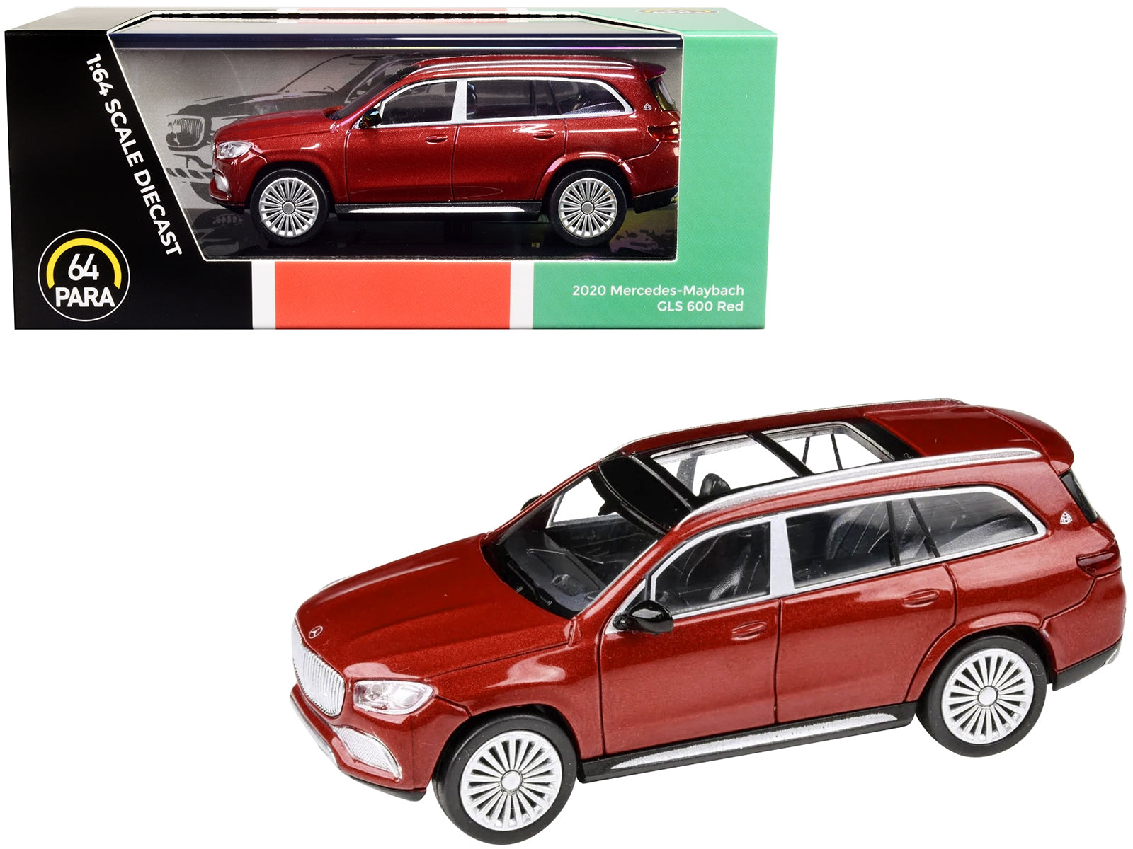 2020 Mercedes-Maybach GLS 600 with Sunroof Red Metallic 1/64 - Premium Mercedes Models from Paragon - Just $37.79! Shop now at Rapidvehicles