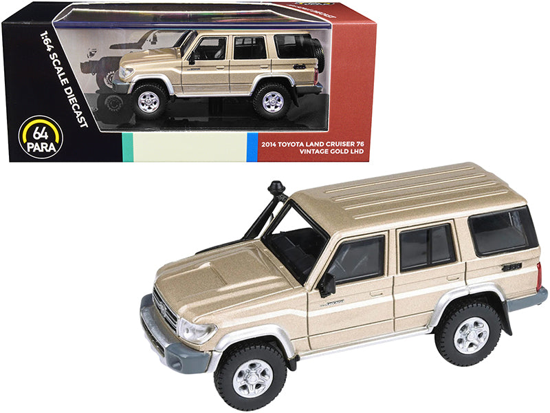 2014 Toyota Land Cruiser 76 Vintage Gold Metallic 1/64 Diecast Model Car by Paragon Models free shipping USA
