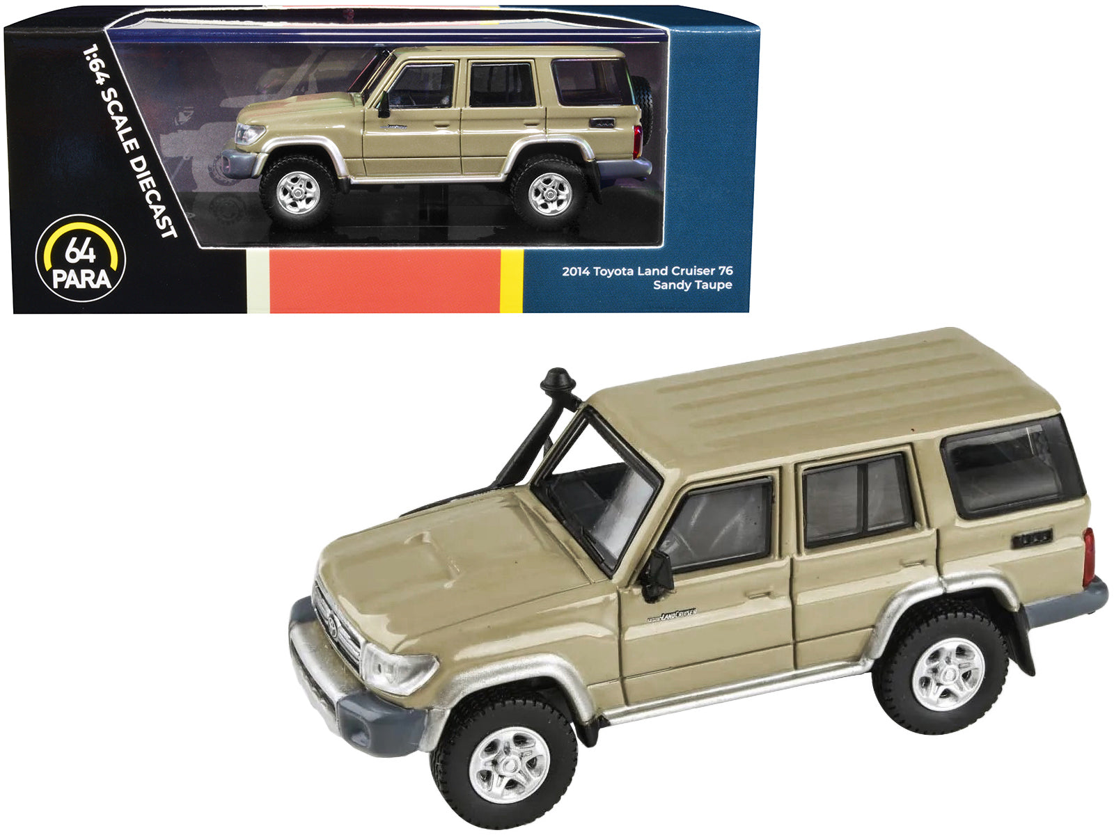 2014 Toyota Land Cruiser 76 Sandy Taupe Tan 1/64 Diecast Model Car by Paragon Models free shipping USA