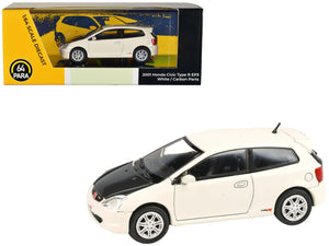 2001 Honda Civic Type R EP3 White with Carbon Hood 1/64 Diecast Model Car by Paragon Models - Premium Honda Models from Paragon - Just $35.57! Shop now at Rapidvehicles