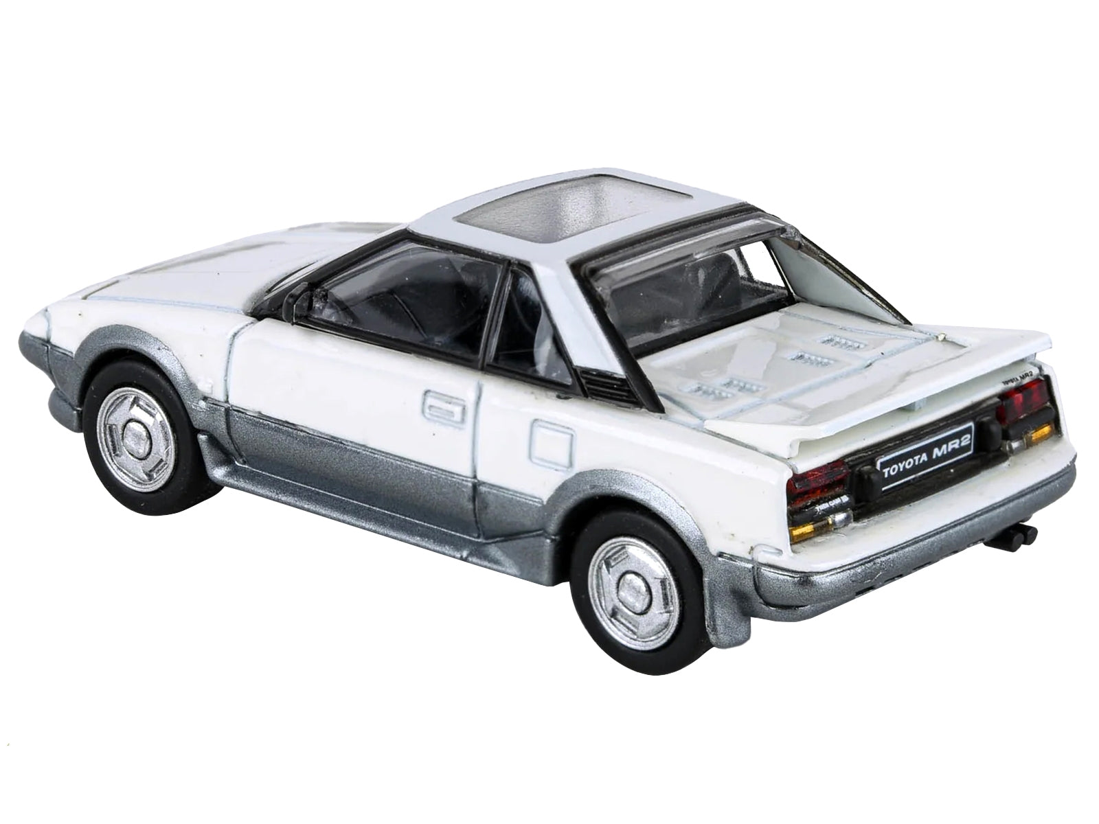 1985 Toyota MR2 MK1 White and Silver Metallic with Sun Roof 1/64 - Premium Toyota Models from Paragon - Just $43.99! Shop now at Rapidvehicles