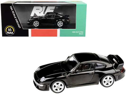 1995 RUF CTR2 Black 1/64 Diecast Model Car by Paragon