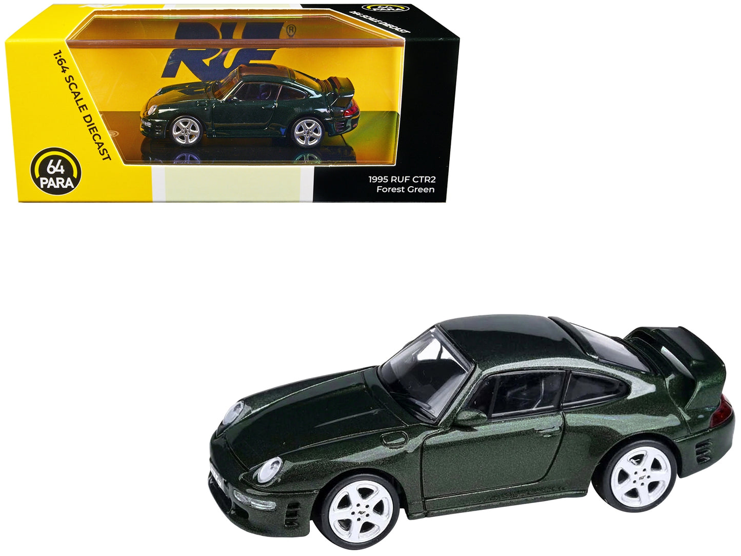 RUF CTR2 Forest Green Metallic 1/64 Diecast Model Car by Paragon - Premium Porsche Models from Paragon - Just $39.59! Shop now at Rapidvehicles