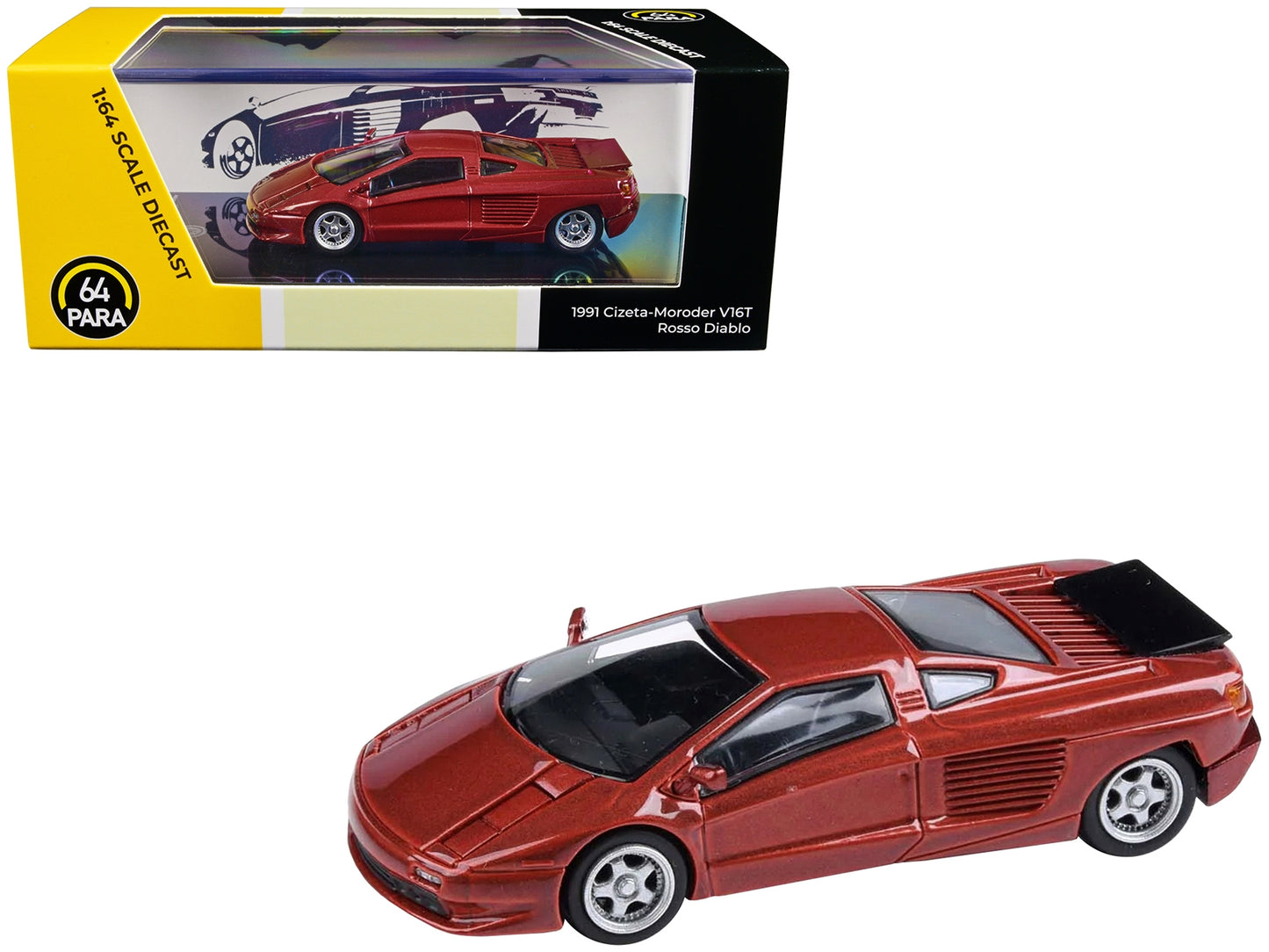 1991 Cizeta V16T Rosso Diablo Red Metallic 1/64 Diecast Model Car - Premium Other from Paragon - Just $43.99! Shop now at Rapidvehicles