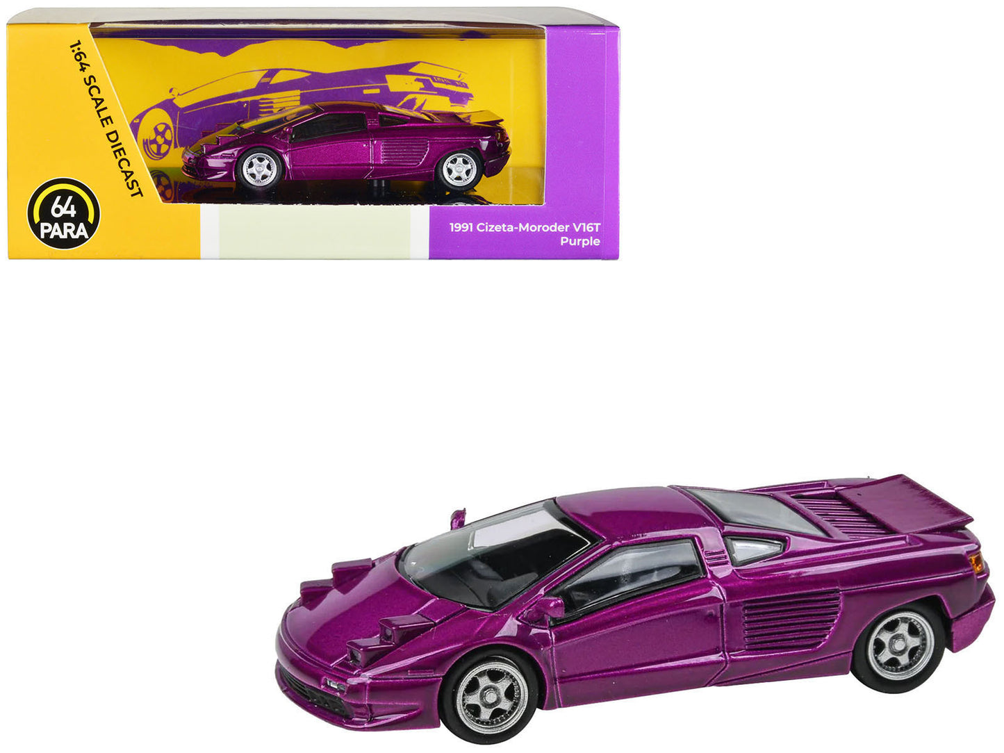 1991 Cizeta V16T Purple Metallic 1/64 Diecast Model Car by