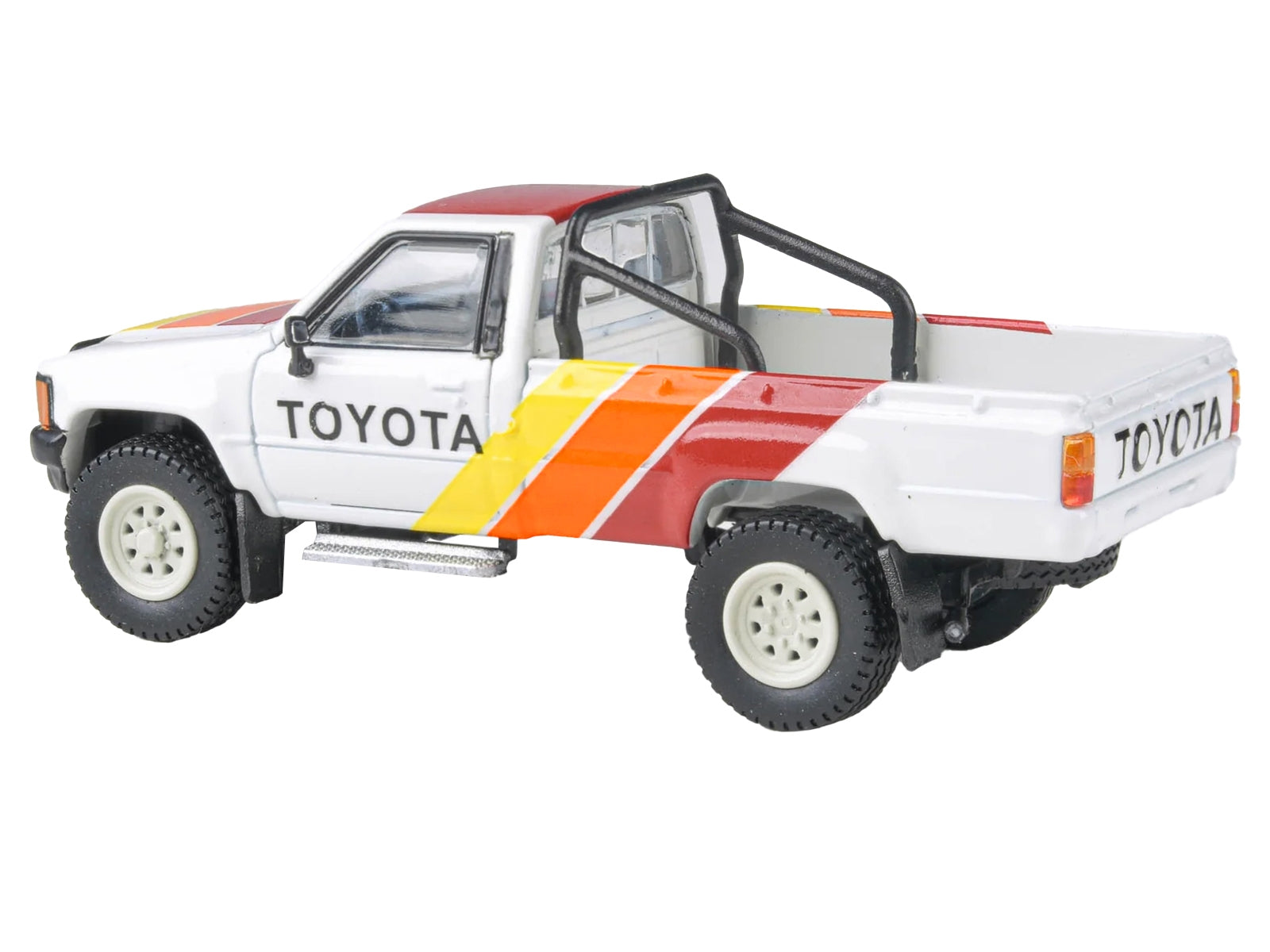 1984 Toyota Hilux Pickup Truck White with Stripes "TRD Ironman" 1/64 Diecast Model Car by Paragon Models - Premium Pickup Trucks Models from Paragon - Just $37.19! Shop now at Rapidvehicles