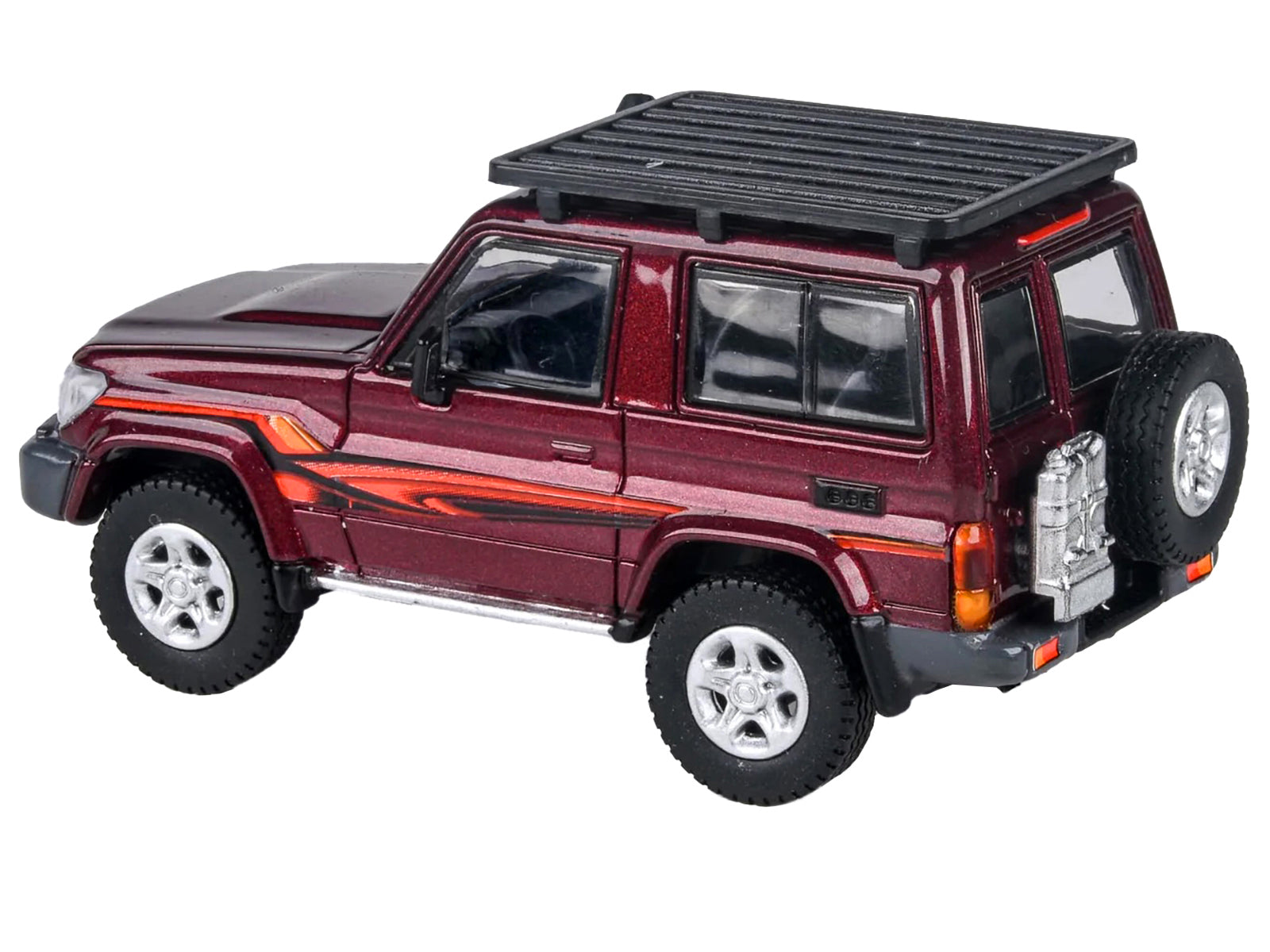 2014 Toyota Land Cruiser LC 71 Red Metallic with Graphics 1/64 Diecast Model Car by Paragon Models - Premium  from Paragon - Just $34.99! Shop now at Rapidvehicles