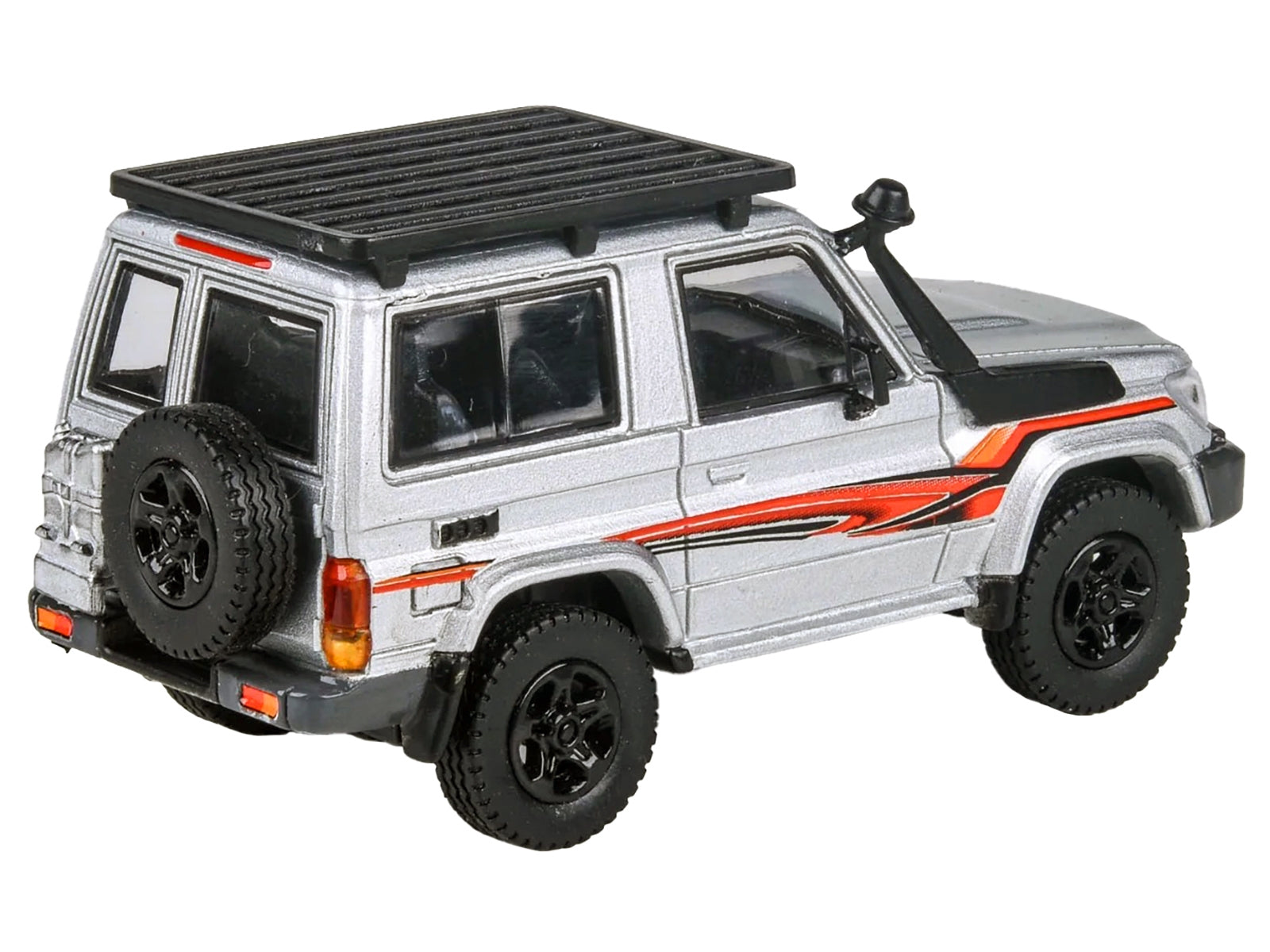 2014 Toyota Land Cruiser LC 71 Silver Metallic with Graphics 1/64 Diecast Model Car by Paragon Models - Premium Toyota Models from Paragon - Just $25.89! Shop now at Rapidvehicles