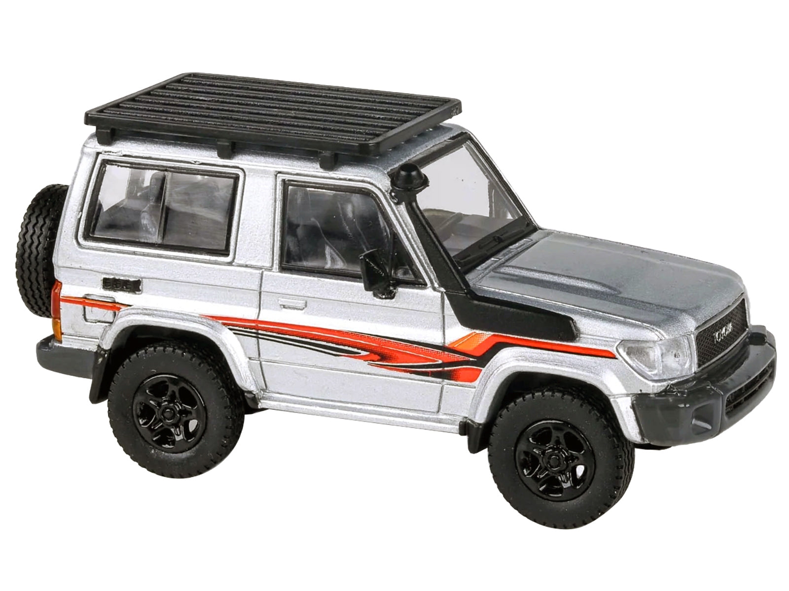 2014 Toyota Land Cruiser LC 71 Silver Metallic with Graphics 1/64 Diecast Model Car by Paragon Models - Premium Toyota Models from Paragon - Just $25.89! Shop now at Rapidvehicles