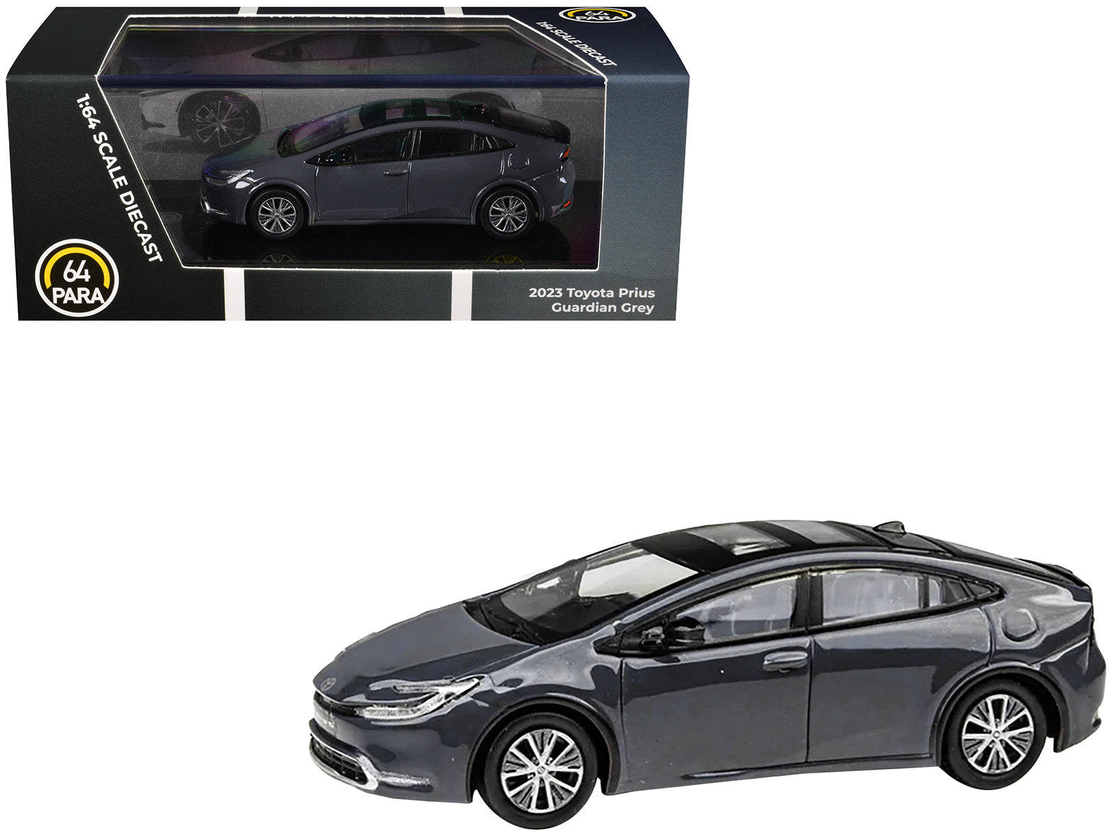 2023 Toyota Prius Guardian Gray 1/64 Diecast Model Car by Paragon Models free shipping USA