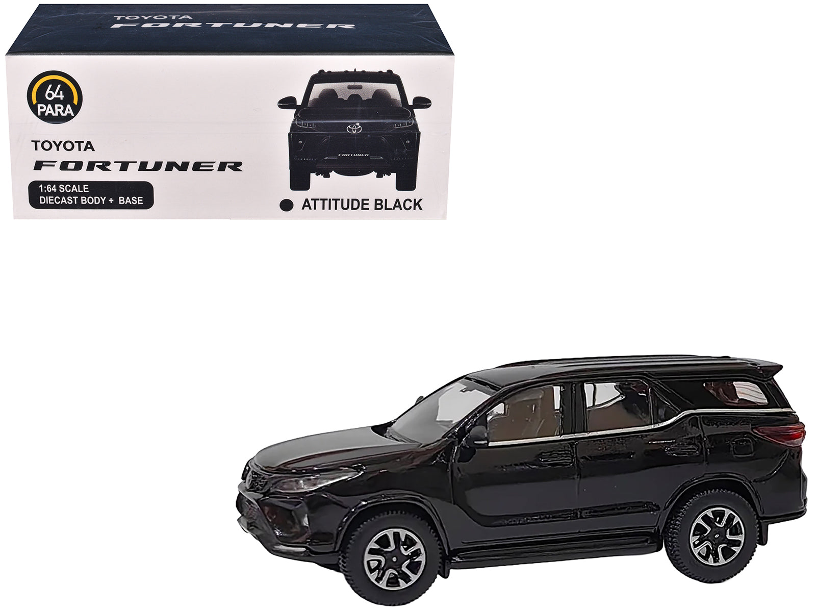2023 Toyota Fortuner Attitude Black 1/64 Diecast Model Car by Paragon Models free shipping USA