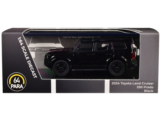 2024 Toyota Land Cruiser 250 Prado Black 1/64 Diecast Model Car by Paragon Models