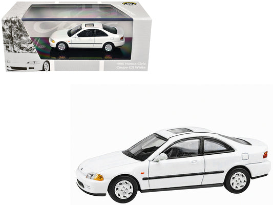 1995 Honda Civic Coupe EJ1 White with Sunroof 1/64 Diecast Model Car by Paragon Models
