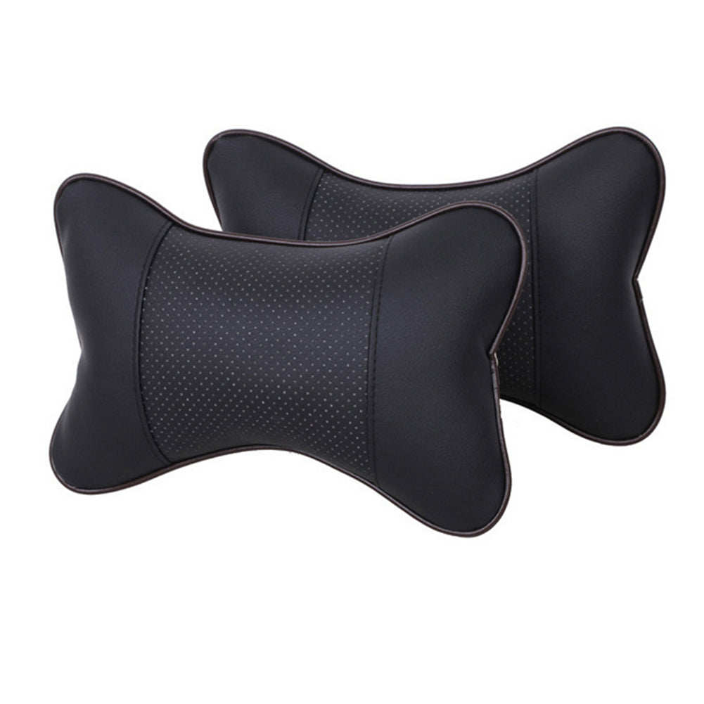 Car Seat PU Leather Pillow Soft Headrest Cushion Pad Memory Foam Head Neck Protector - Premium Car Seat Cushion from Rapidvehicles - Just $14.99! Shop now at Rapidvehicles