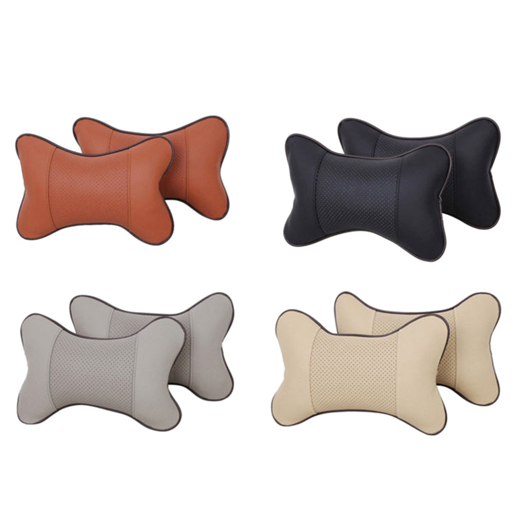 Car Seat PU Leather Pillow Soft Headrest Cushion Pad Memory Foam Head Neck Protector - Premium Car Seat Cushion from Rapidvehicles - Just $14.99! Shop now at Rapidvehicles