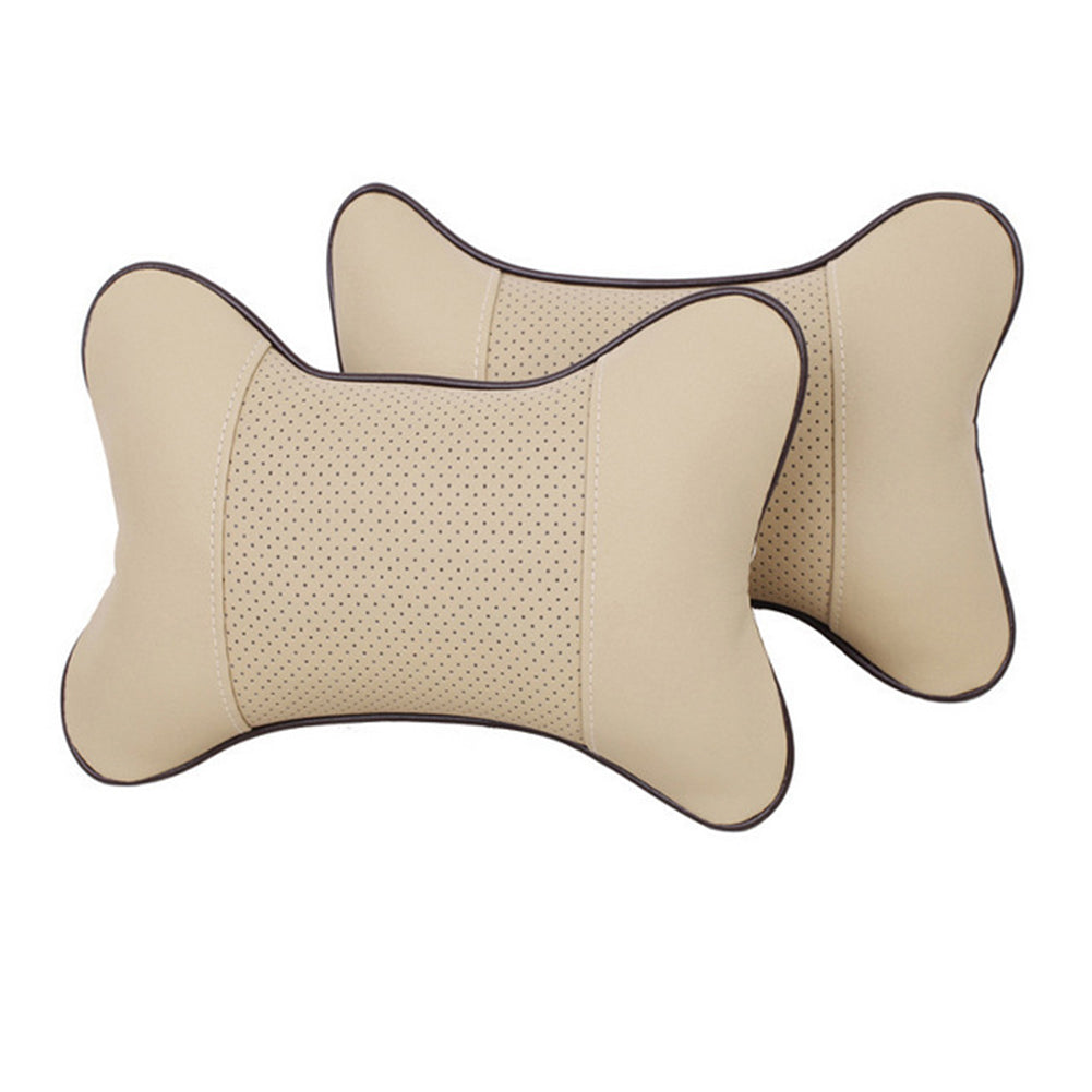 Car Seat PU Leather Pillow Soft Headrest Cushion Pad Memory Foam Head Neck Protector - Premium Car Seat Cushion from Rapidvehicles - Just $14.99! Shop now at Rapidvehicles