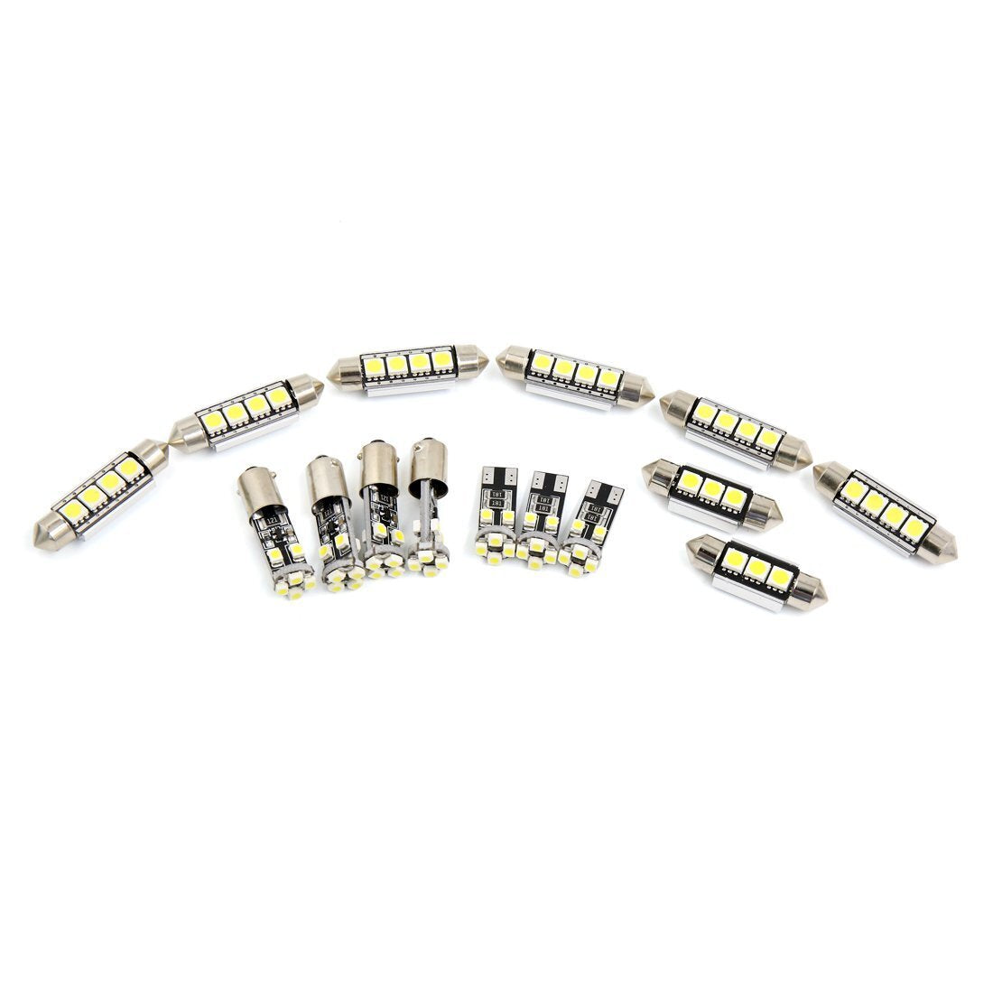 15pcs White Car Dome Map Reading LED Interior Error Free Light for 2002 2003 2004 2005 (B6 and B7) Canbus - Premium Car LED Lights from Rapidvehicles - Just $28.75! Shop now at Rapidvehicles