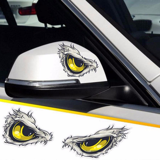 Reflective 3D Eyes Decals Car Stickers Rearview Mirror Car Head - Premium Car Stickers & Covers from Rapidvehicles - Just $7.99! Shop now at Rapidvehicles