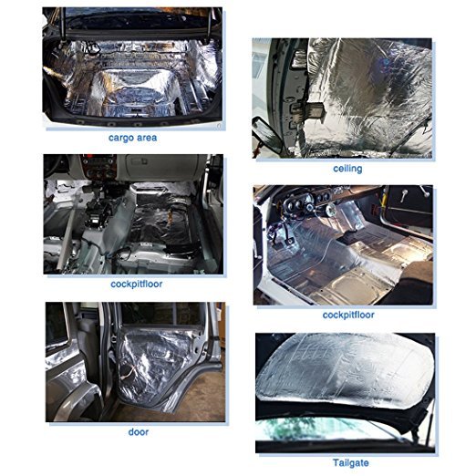 10mm Car Heat Sound Deadener Deadening Insulation Mat Waterproof and Moistureproof 24*40 inches - Premium Car Stickers & Covers from Rapidvehicles - Just $22.94! Shop now at Rapidvehicles